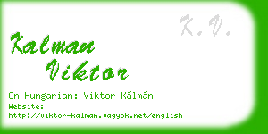 kalman viktor business card